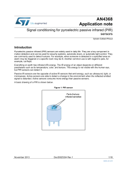 Signal conditioning for pyroelectric passive infrared (PIR) sensors