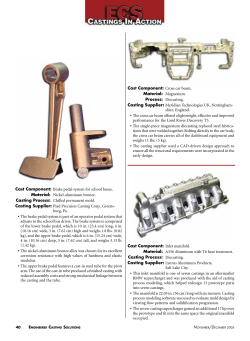 Cast Component: Brake pedal system for school buses. Material