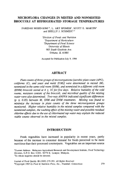Microflora Changes in Misted and Nonmisted