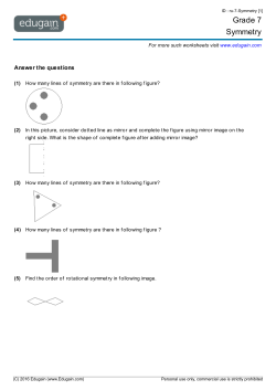 Grade 7 Symmetry