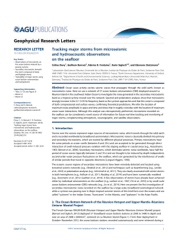 PUBLICATIONS - Department of Earth Sciences