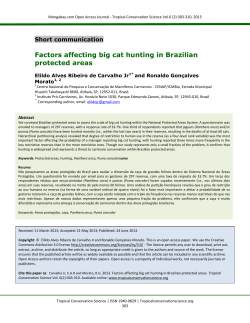 Factors affecting big cat hunting in Brazilian protected areas