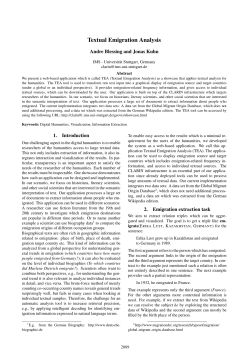 Textual Emigration Analysis