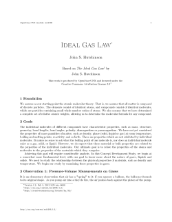 Ideal Gas Law - OpenStax CNX