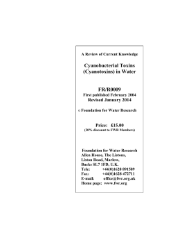 Cyanobacterial Toxins (Cyanotoxins) in Water FR/R0009