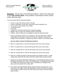 Directions: Answer each of the following problems