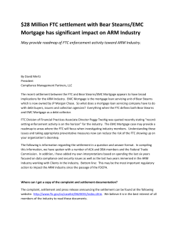 28 Million FTC settlement with Bear Stearns/EMC Mortgage has