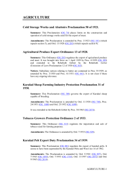 agriculture - Legal Assistance Centre