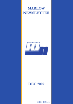 marlow newsletter dec 2009