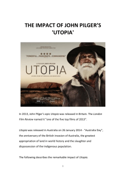 the impact of john pilger`s `utopia`