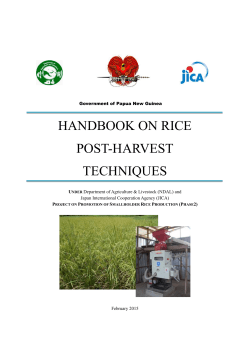 handbook on rice post-harvest techniques