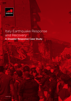 Italy Earthquake Response and Recovery