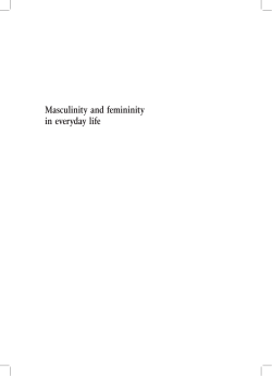 Masculinity and femininity in everyday life