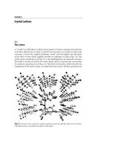 Crystal Lattices