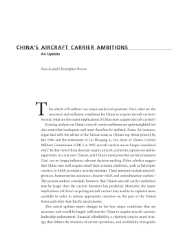 China`s Aircraft Carrier Ambitions