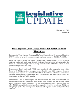 Texas Supreme Court Denies Petition for Review in Water Rights
