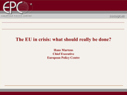 The EU in crisis: what should really be done?