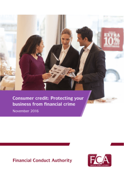 Consumer credit: Protecting your business from financial crime