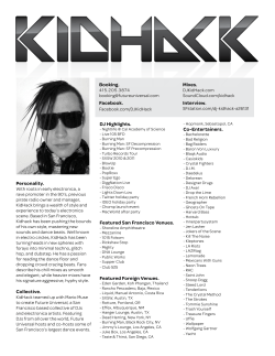 Personality. Collective. DJ Highlights. Featured San Francisco