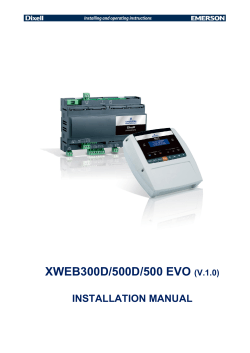 XWEB300D/500D/500 EVO (V.1.0) - Emerson Climate Technologies
