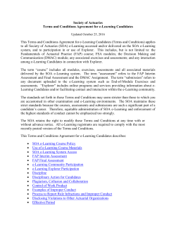 SOA Terms and Conditions Agreement for e