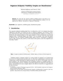 Segment Endpoint Visibility Graphs are
