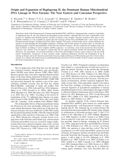 Origin and Expansion of Haplogroup H, the Dominant Human