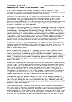 Sleepwalking into war - Friends of Richmond Park