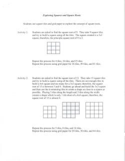 Exploring Squares and Square Roots