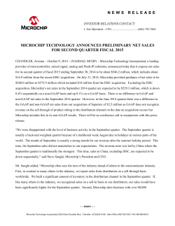 MICROCHIP TECHNOLOGY FOURTH QUARTER