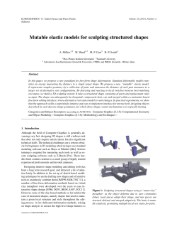 Mutable elastic models for sculpting structured shapes