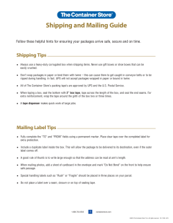 Shipping and Mailing Guide