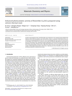 Enhanced photocatalytic activity of flowerlike Cu2O/Cu prepared