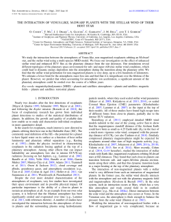 THE INTERACTION OF VENUS-LIKE, M