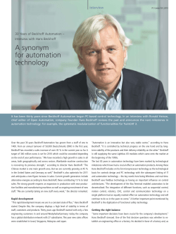 A synonym for automation technology - PC Control