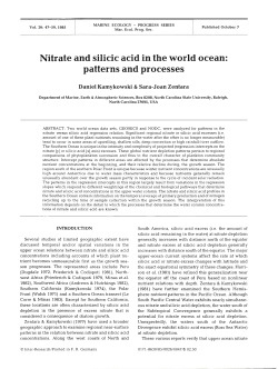 Nitrate and silicic acid in the world ocean: patterns