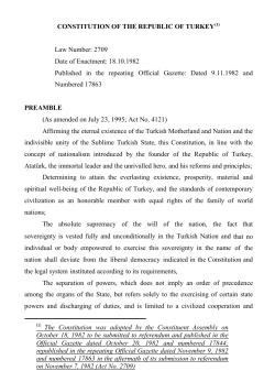 The Constitution - Judiciary of Turkey