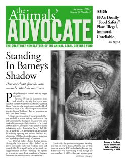 Animals Advocate summer 01 - Animal Legal Defense Fund