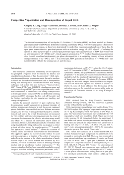 Competitive Vaporization and Decomposition of