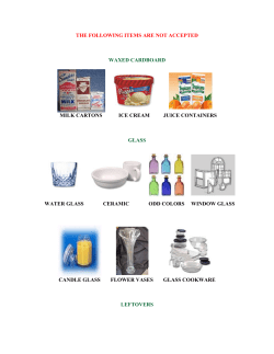 Items Not Accepted - City of Bryan Ohio