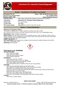 CT-ICL - Industrial Cleaner Degreaser SDS