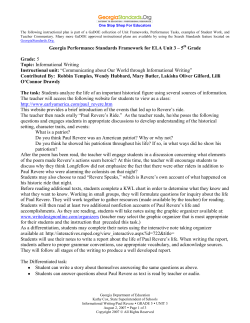 Paul Revere - Georgia Standards