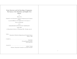 Event Structure and the Encoding of Arguments: The Syntax of the