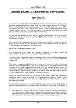 judicial review: a jurisdictional limits model
