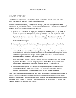 Stormwater Management - Campus and Community Planning (UBC)
