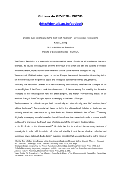 Cahiers du CEVIPOL. 2007/2. (http://dev.ulb.ac.be/cevipol)