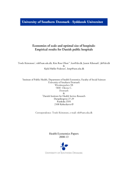 Economies of scale and optimal size of hospitals: Empirical