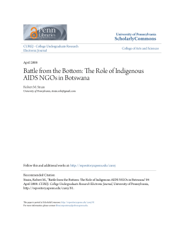 Battle from the Bottom: The Role of Indigenous AIDS NGOs in
