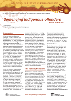 Sentencing Indigenous offenders - Indigenous Justice Clearinghouse