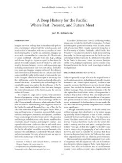 A Deep History for the Pacific - Journal of Pacific Archaeology